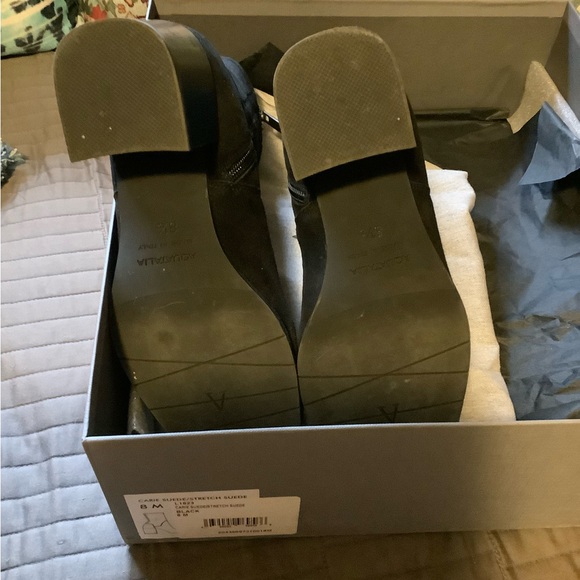 Aquatalia Black Suede Ankle Boots - Picture 4 of 5